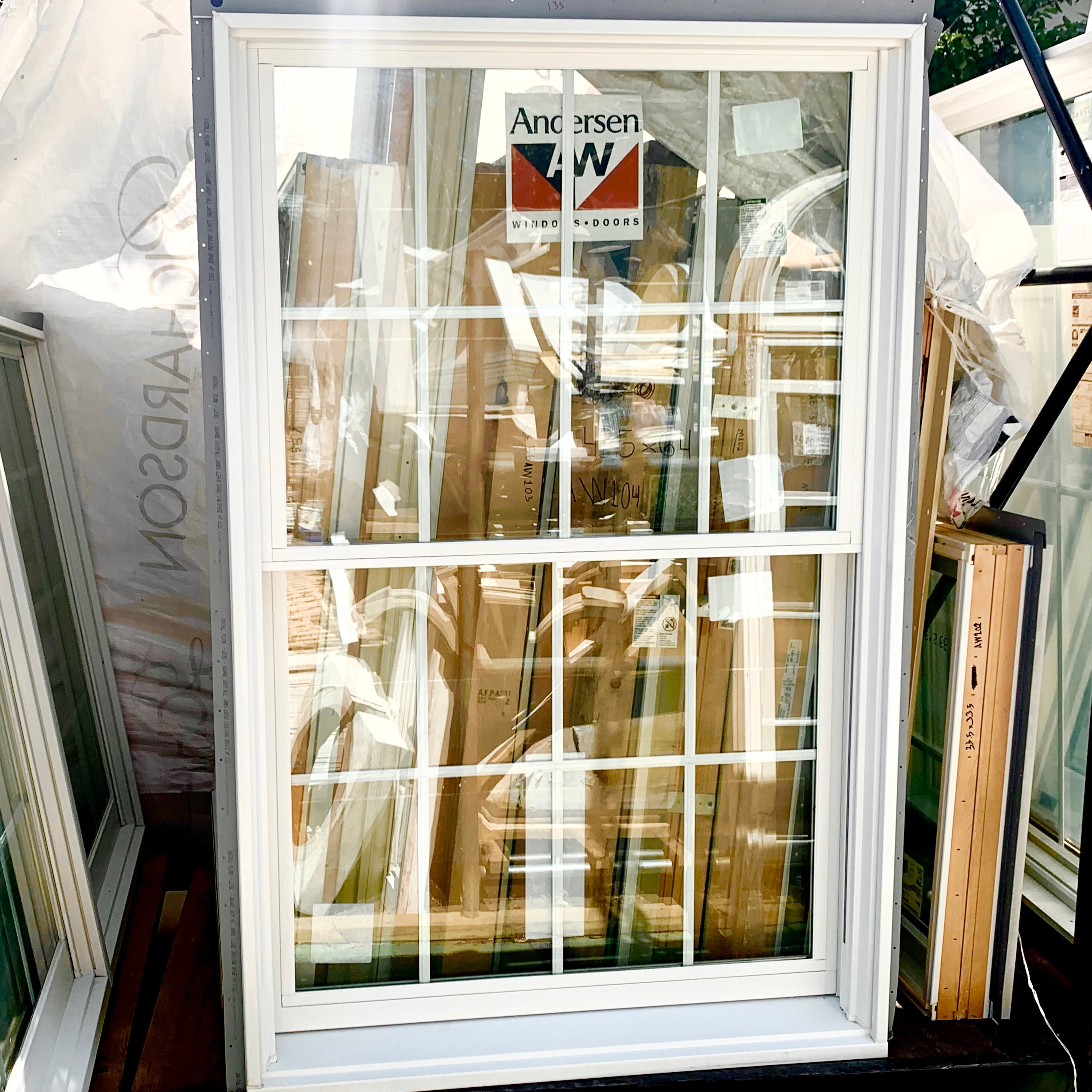 AW104 41.5in. x 64in. Andersen 400 Series, Double Hung w/Grids Soperb