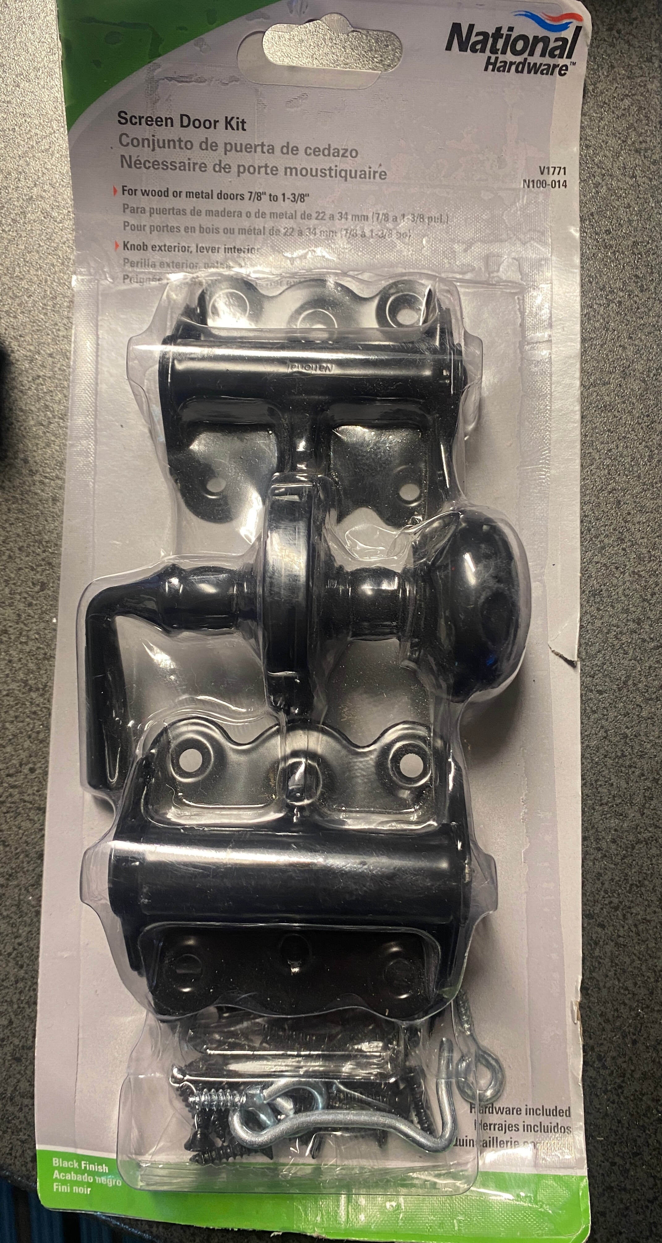 National Hardware Screen Door Kit (black finish) Soperb Builders LLC